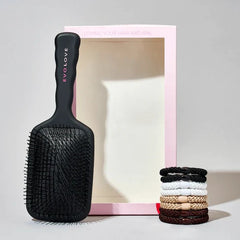 Evolove Brush & Hair Tie Set – Gentle Care for Every Hair Type