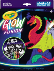 Crayola Glow Fusion Glow-in-the-Dark Mythical Creatures Coloring Set