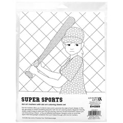 Leisure Arts Dot Art Markers Super Sports Coloring Set