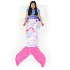 Blankie Tails Unicorn Mermaid Wearable Tail Blanket – Double Sided