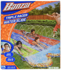 Banzai Triple Racer 16 Ft Water Slide with 3 Bodyboards