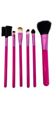Blush Fashion 6-Piece Makeup Brush Set – Pink Handles