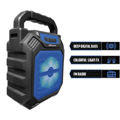 2BOOM BX210R Portable Bluetooth Boombox Speaker with LED Lights