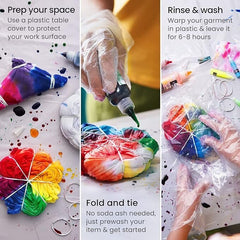 Arteza Tie-Dye Kit – 18 Squeeze Bottles, 8 Pattern Styles