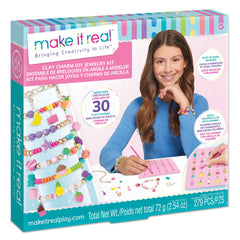 Make It Real Clay Charm DIY Jewelry Kit – 30+ No-Bake Charms