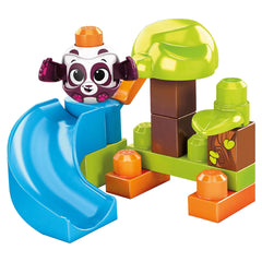Mega Bloks Peek A Blocks Panda Slide Colorful Building Set