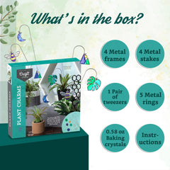 Craft Crush Plant Charms Kit – DIY Suncatcher Stakes, Makes 4