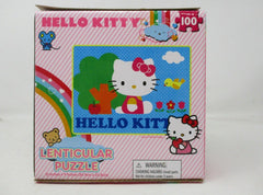 Cardinal Hello Kitty 100-Piece Lenticular Puzzle | Holographic Effect