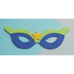 Leisure Arts Diamond Art Blue Superhero Foam Costume Mask Kit