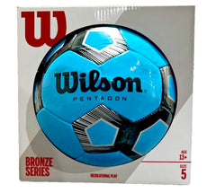 Wilson Pentagon Soccer Ball – Size 5 in Blue