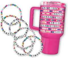 Shimmer 'n Sparkle ABC Bead Bracelet Making Set with 20oz Tumbler