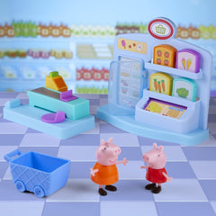 Peppa Pig Supermarket Playset — 2 Figures & 8 Accessories