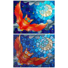Leisure Arts Diamond Art – Stained Glass Owl 16x20 Kit