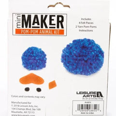 Leisure Arts Mini-Maker Pom Pom Blue Bird Craft Kit