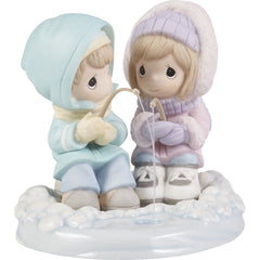Precious Moments You're Quite A Catch Ice Fishing Couple Figurine