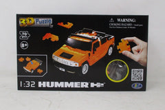 Happy Well 3D Puzzle Hummer H2 Model Kit – Bold Orange | 70 Pc