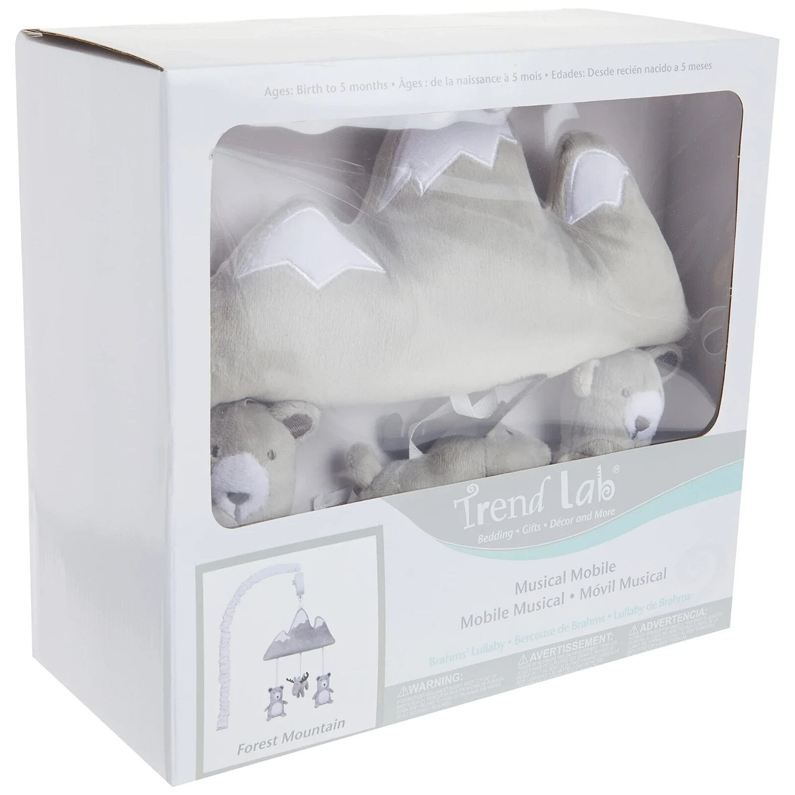 Trend Lab Forest Mountain Musical Mobile for Newborns