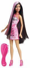 Barbie Hairtastic Long Hair Nikki Doll with Pink Glitter Streaks