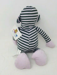 Beverly Hills Baby Plush Rattle Purple Monkey Striped