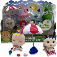 Pea Pod Babies Beach Party Set – 2 Mini Surprise Collectible Dolls