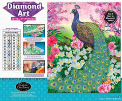 Timeless Creations Diamond Art Kit – Peacock 16x20 Gem Painting