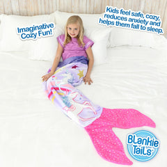 Blankie Tails Unicorn Mermaid Wearable Tail Blanket – Double Sided