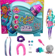 Barbie Color Reveal Glittery Purple Doll with 25 Party Surprises
