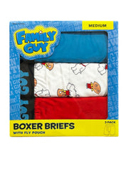 Family Guy Men's 3-Pack Boxer Briefs by Briefly Stated