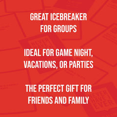 PlayMonster Never Have I Ever – Family Card Game with Paddles