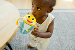 Pinkfong Baby Shark Straw Sippy Cup with Handles, 7 oz