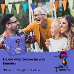 Word Teasers Before They Were Famous Trivia Card Game