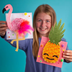 Craft-tastic Tropical String Art Kit — Flamingo & Pineapple Craft Set