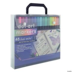 Leisure Arts Dual-Ended Dot Art Markers – 48-Piece Set