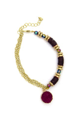 LaurDIY Pink Gold Druzy Chain Bracelet Mini DIY Kit