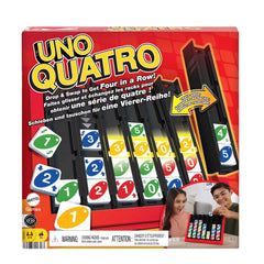 Mattel UNO Quatro Strategy Tile Game for 2-4 Players, 53 Pieces