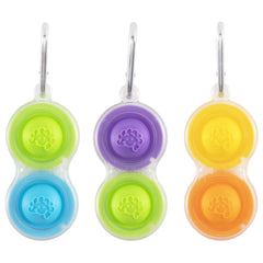 Fat Brain Toys Simpl Dimpl Clear 3-Pack Popping Fidget Keychains