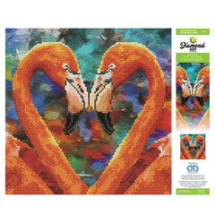 Leisure Arts Diamond Painting Kit – 12"x12" Flamingos