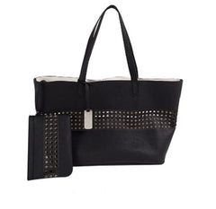 Lauren Ralph Lauren Leighton Large Shopper Tote with Wristlet – Black