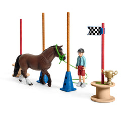 Schleich Farm World Pony Agility Race 22-Piece Playset