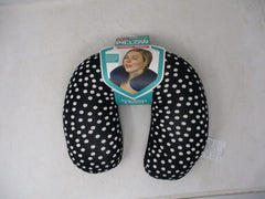 Trip Logic Plush Travel Pillow – Neck Support | Black & White Polka Dots