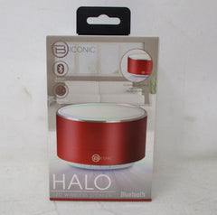 B Iconic Halo Wireless Speaker – Bass Boosting Bluetooth Sound in Red