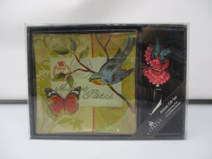 Cypress Home Artisan Glass Plate & Spreader Gift Set