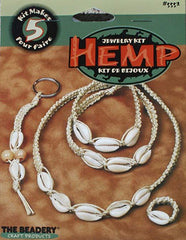 The Beadery Hemp Jewelry Kit – Raw Rope & Shell, 5 Projects