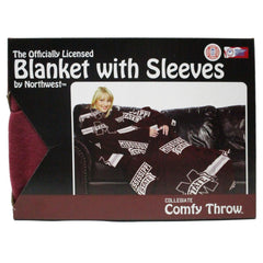 Northwest Mississippi State Bulldogs Comfy Throw Blanket with Sleeves