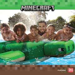 Intex Minecraft Ride-On Turtle Pool Float — Oversized 72"x72"