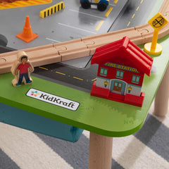 KidKraft Rocky Mountain Wooden Train Set & Table with 50 Accessories