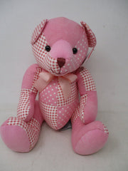 RUSS Denimal Pink Denim Teddy Bear Plush | 10.5 Inches