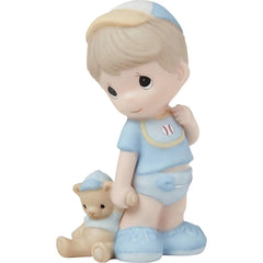 Precious Moments Oh Boy! Toddler & Teddy Bear Porcelain Figurine