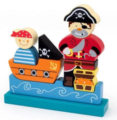 Edushape Pirate Magna Blocks – Magnetic Wooden Building Set