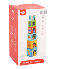 Tooky Toy Dinosaur Nesting Boxes – Wooden Stacking Toy for Toddlers